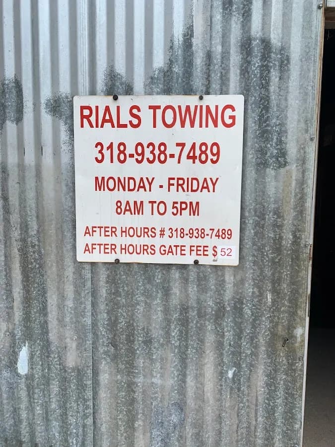 Rials Towing in Greenwood, LA