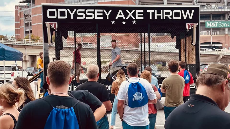 Odyssey Axe Throw in Huntingtown, MD